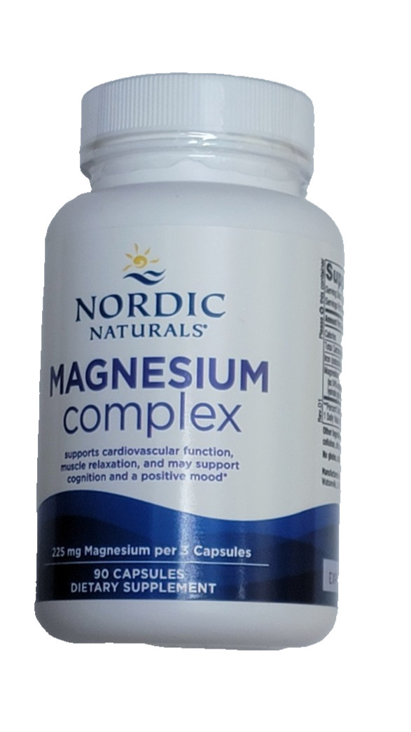 Nordic Naturals Magnesium Complex 90 Capsules 225mg Exp: 8/27