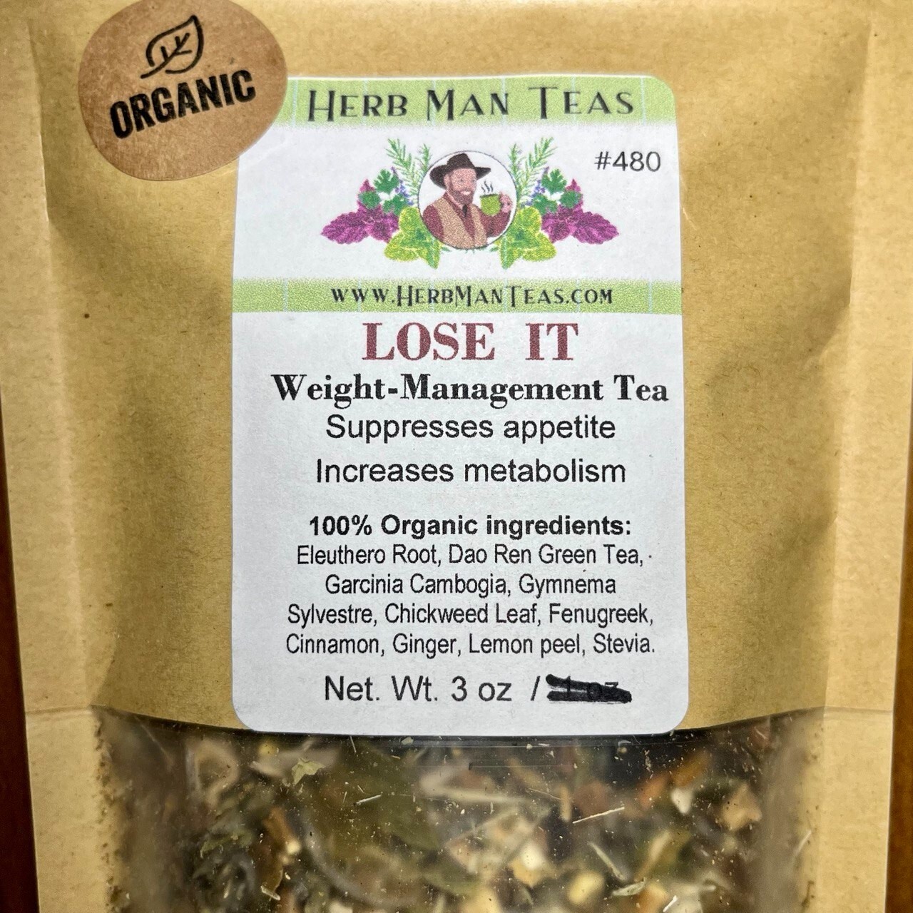 LOSE IT TEA – Weight Loss tea to reduce appetite, increase fat metabolism 3 oz.