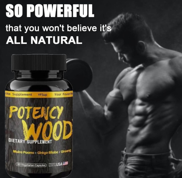 Potency Wood Dietary Pure Natural Herbal Formula Capsule Supplement 60 Capsules