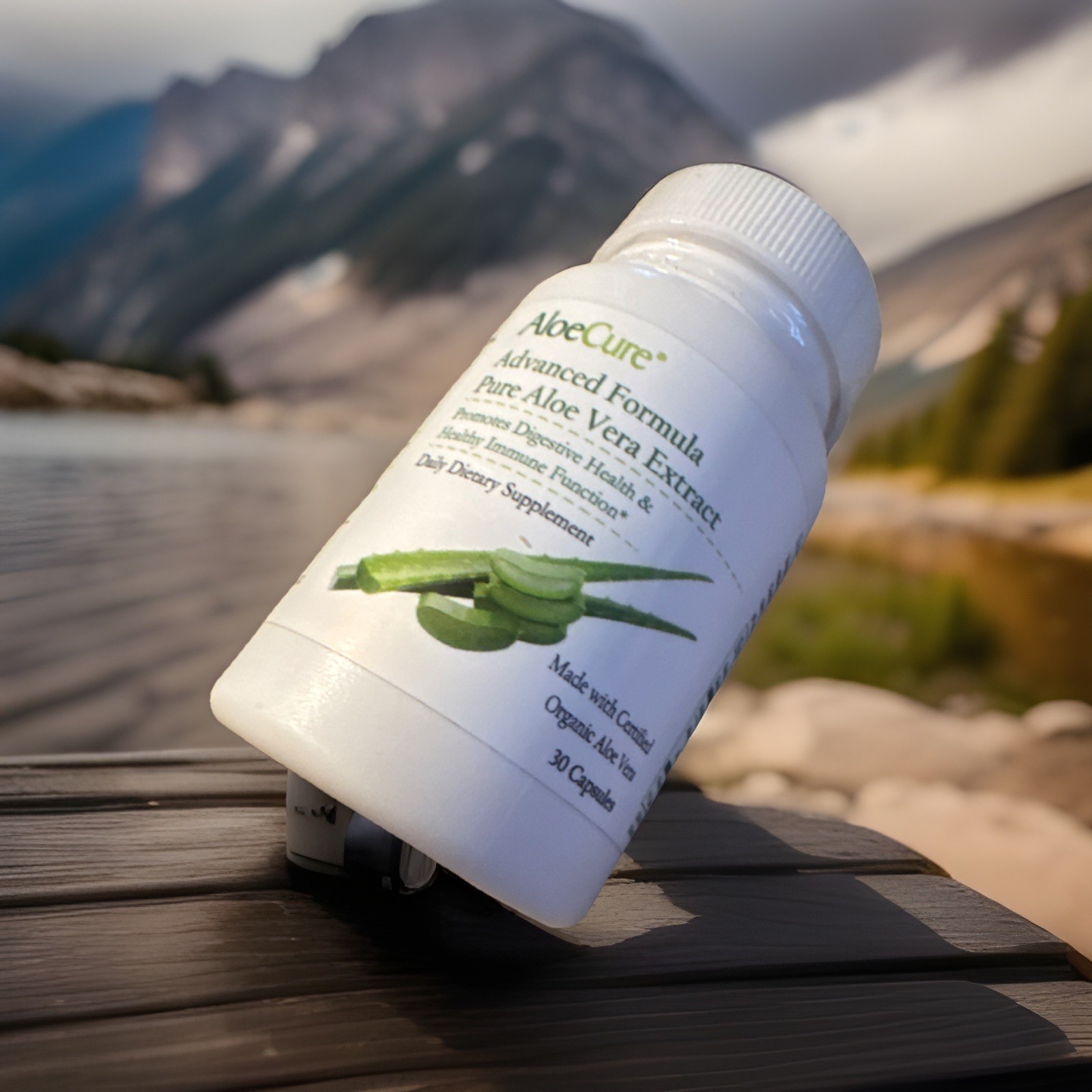 AloeCure Advanced Formula Aloe Vera Extract 300mg Organic 30 Capsules Digestive