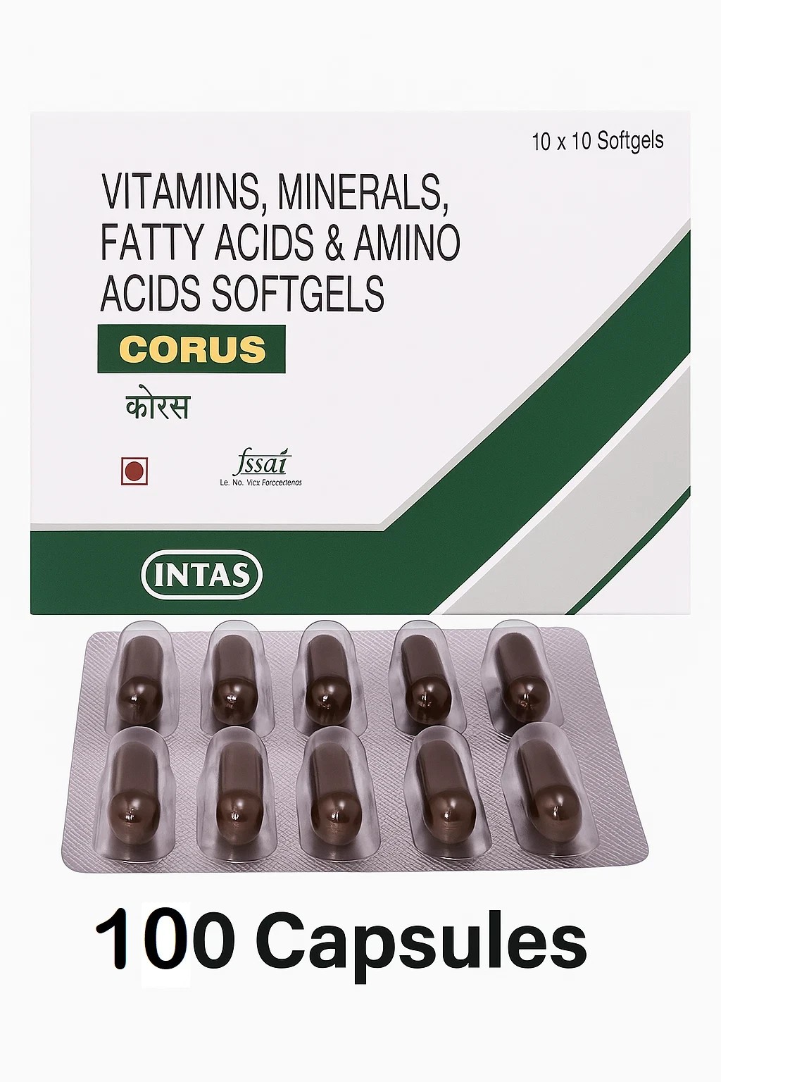 Charak Corus Soft Gelatin Capsules – 100 Caps for General Health &…