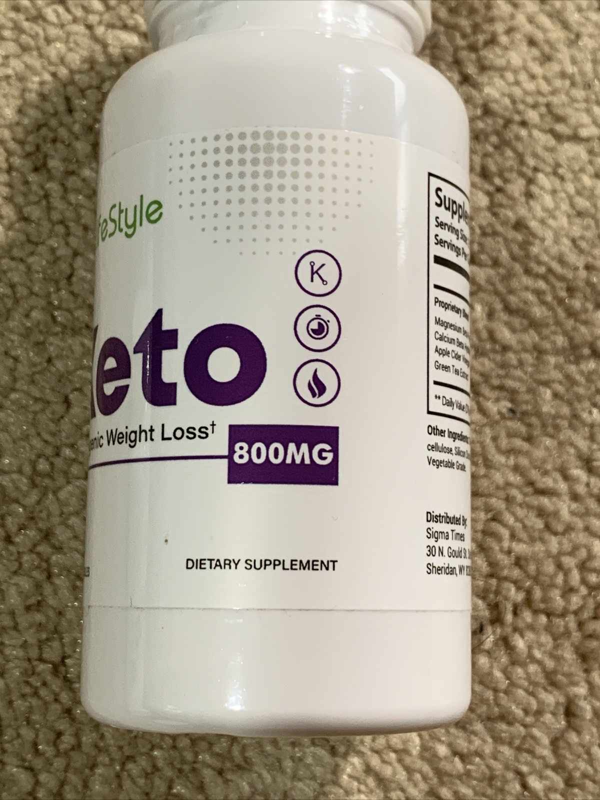 LOT OF 4 Sigma Naturals LIFESTYLE KETO 800 MG Ketogenic Capsules 240 CT MSP $140