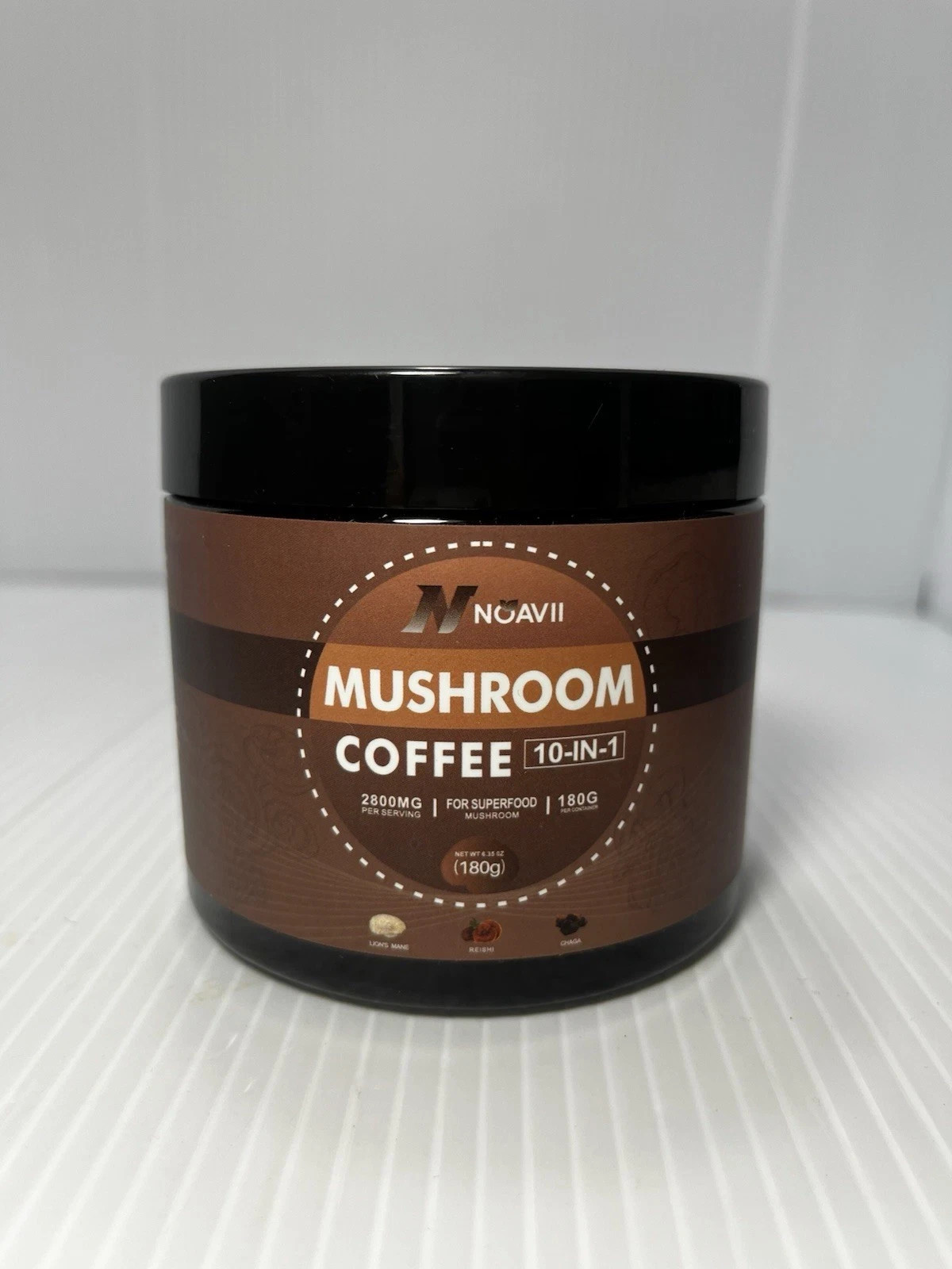 Mushroom Complex Supplement 180G 2800Mg 10 Mushrooms Blend Coffee (Exp 12/2026)