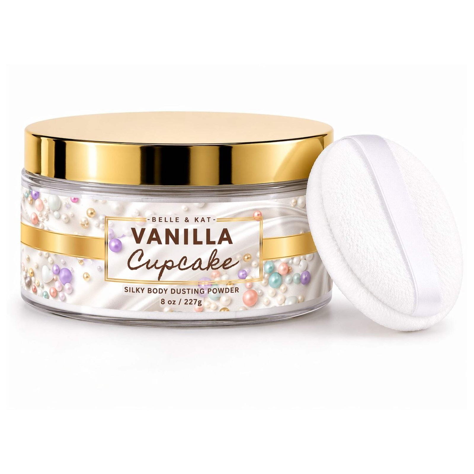 *Vanilla Cupcake Scented Body Powder for Men & Women, Talc-Free, 8oz