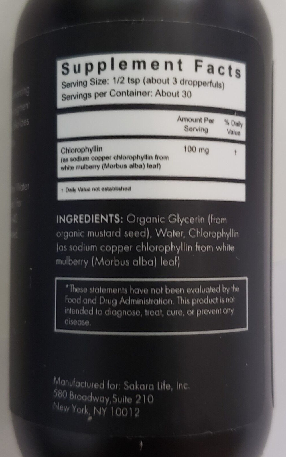 Qty 2 – Sakara – Detox Water Drops – 2 fl oz x 2 – Chlorophyll Drops Exp 8/2026