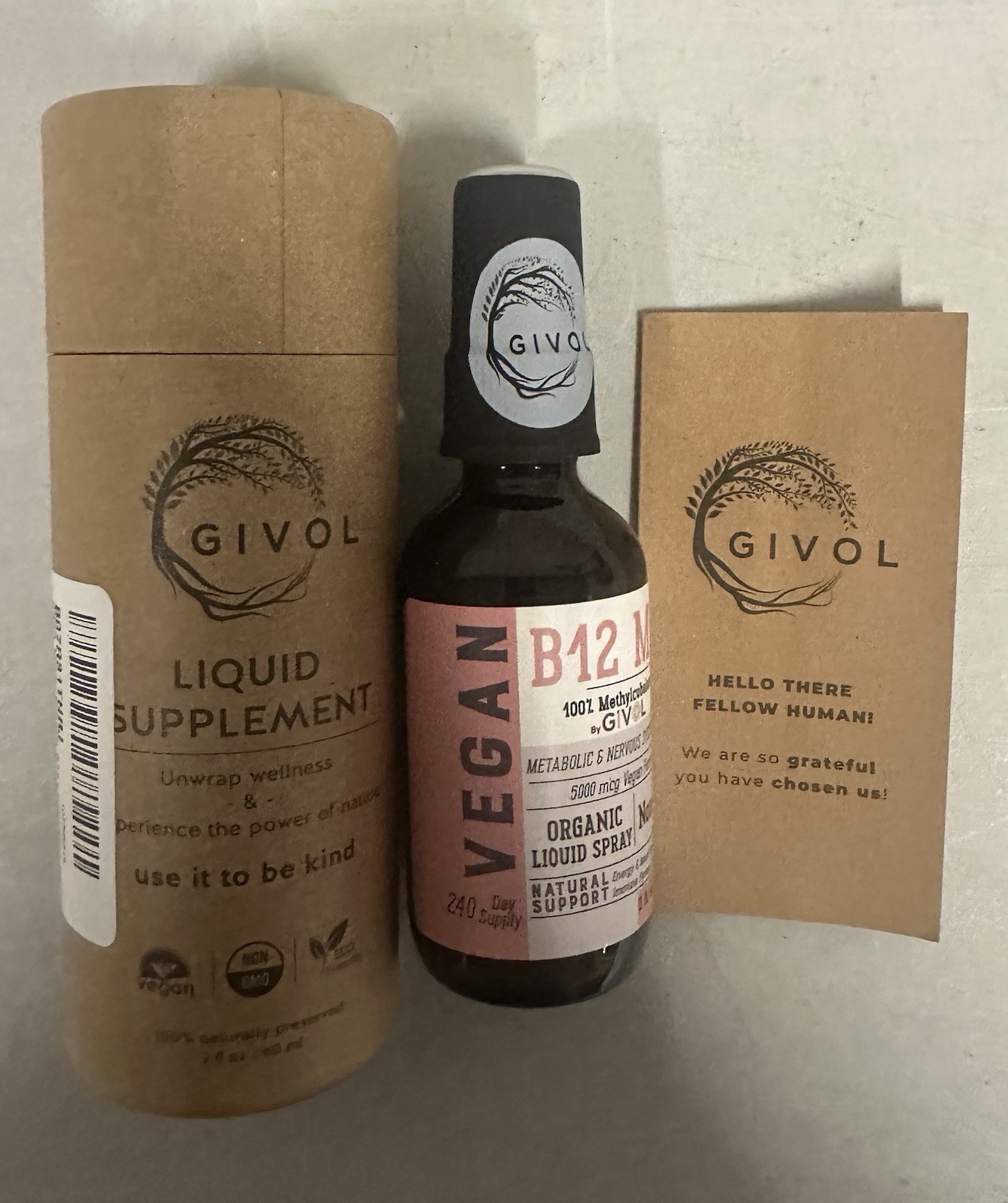 New-Givol Organic Vegan Liquid Spray B12 Mist (made In U.S.A.)