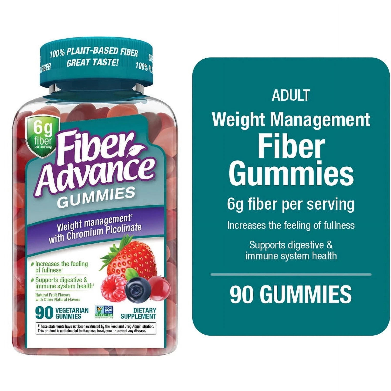Fiber Advance Weight Management Gummies | 100% Plant Based Fiber for Digestiv…