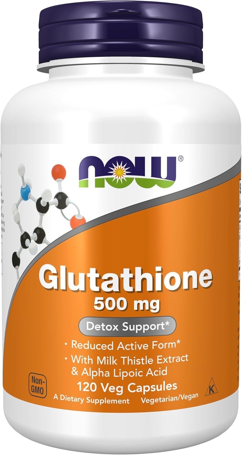 NOW FOODS Glutathione 500 mg 120 Veg Capsules Exp 09/28
