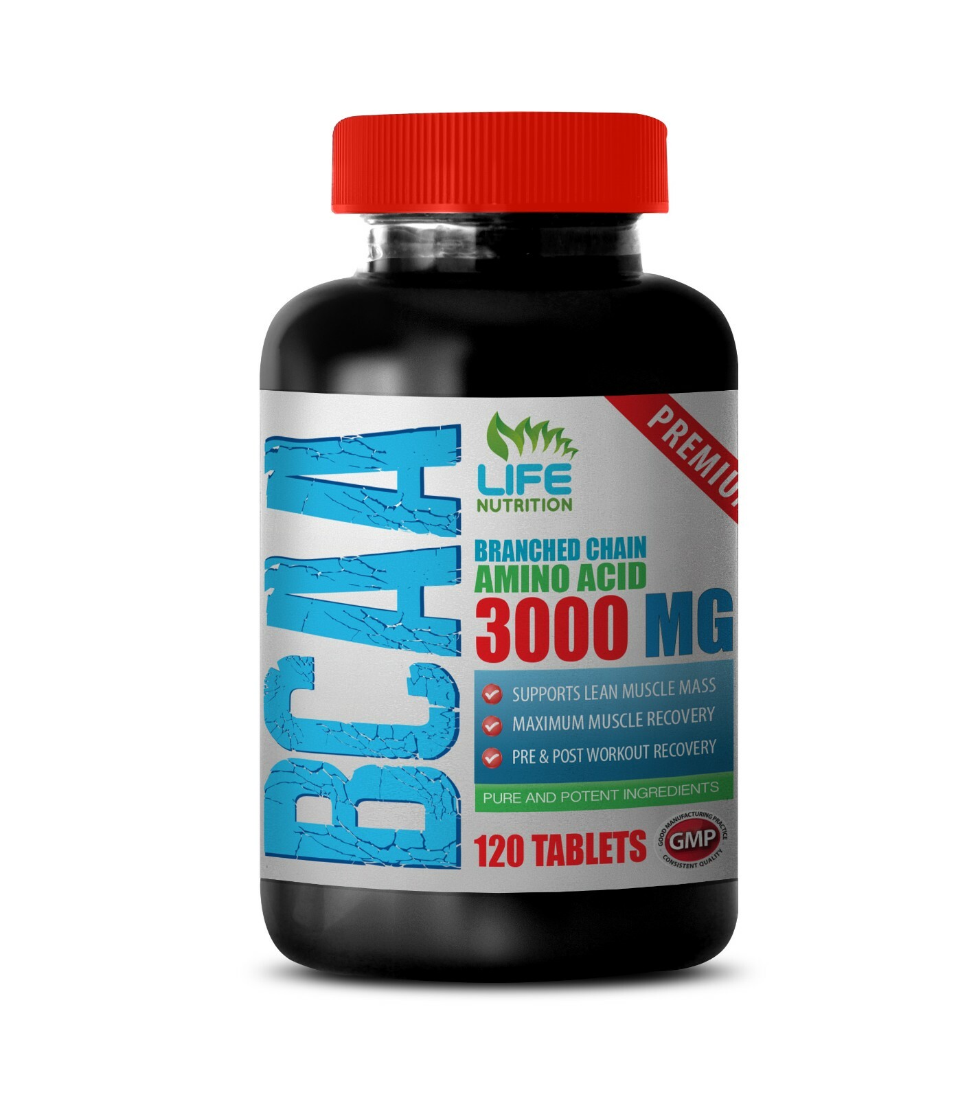 L-Leucine, L-Isoleucine, L-Valine – PREMIUM BCAA 3000MG – energy boosting 1B