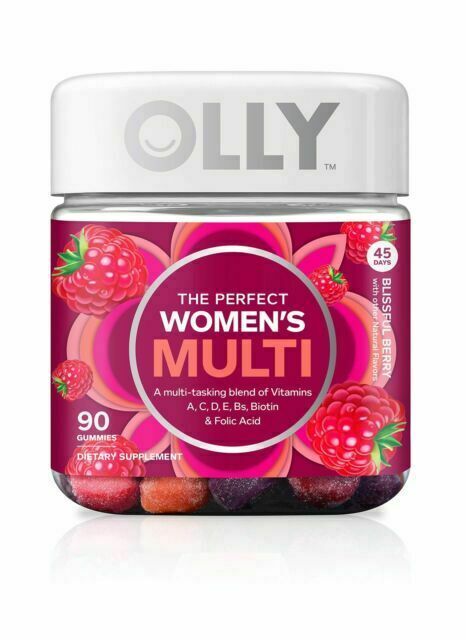 Olly Women’s Multi Vitamin Gummies, Blissful Berry 90 Count Dated 02/2025