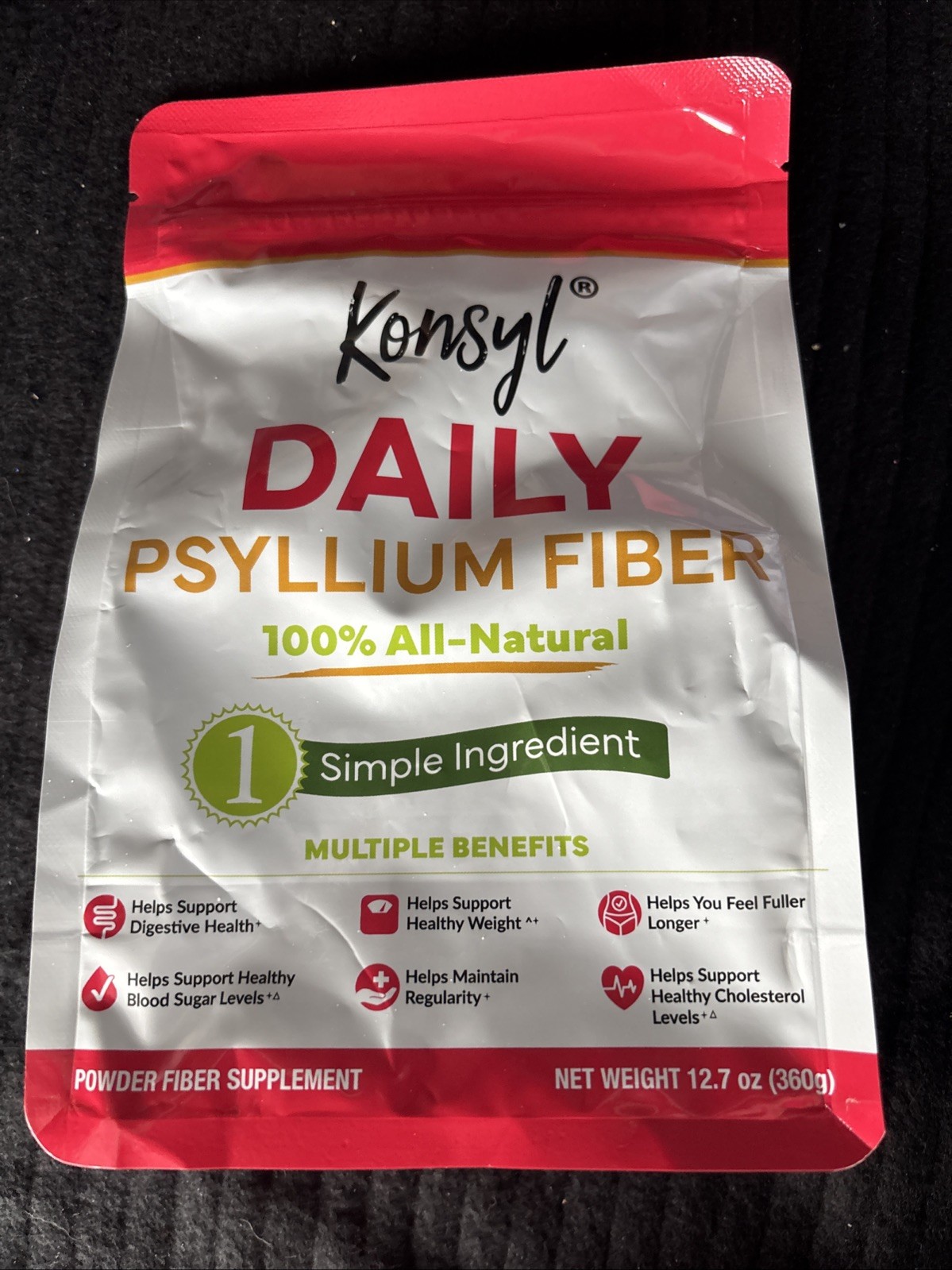 Konsyl Daily Psyllium Fiber Powder supple (12.7 oz, 360g, 60 Servings) 08/2028
