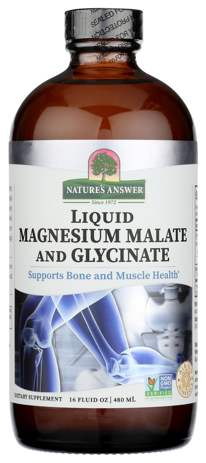 Natures Answer, Magnesium Glycinate Liquid, 16 Fl Oz (Pack of 1), Cranberry
