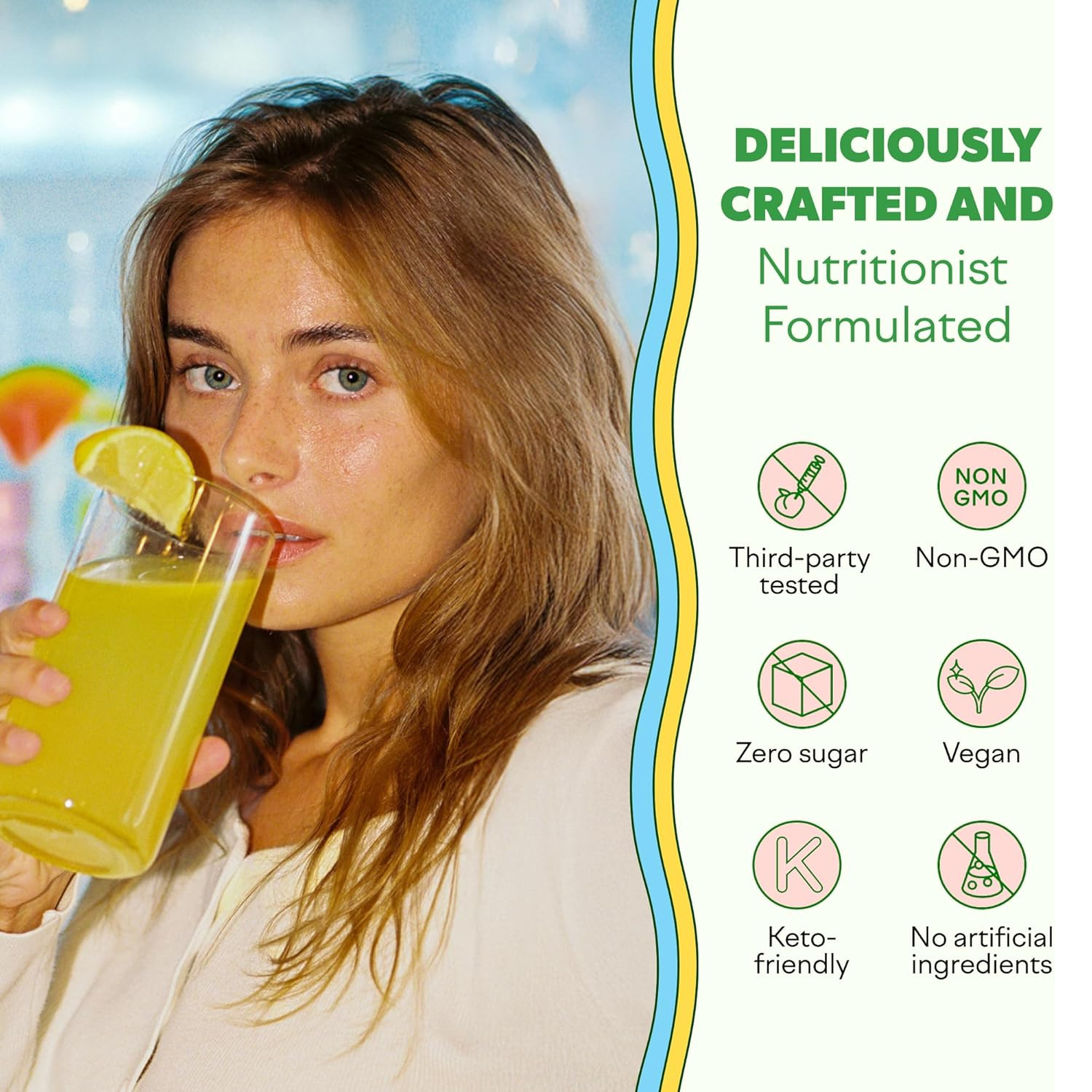 Feel Goods Probiotic Powder Lemon Ginger, 15 Count+6.3 Ounce bottle