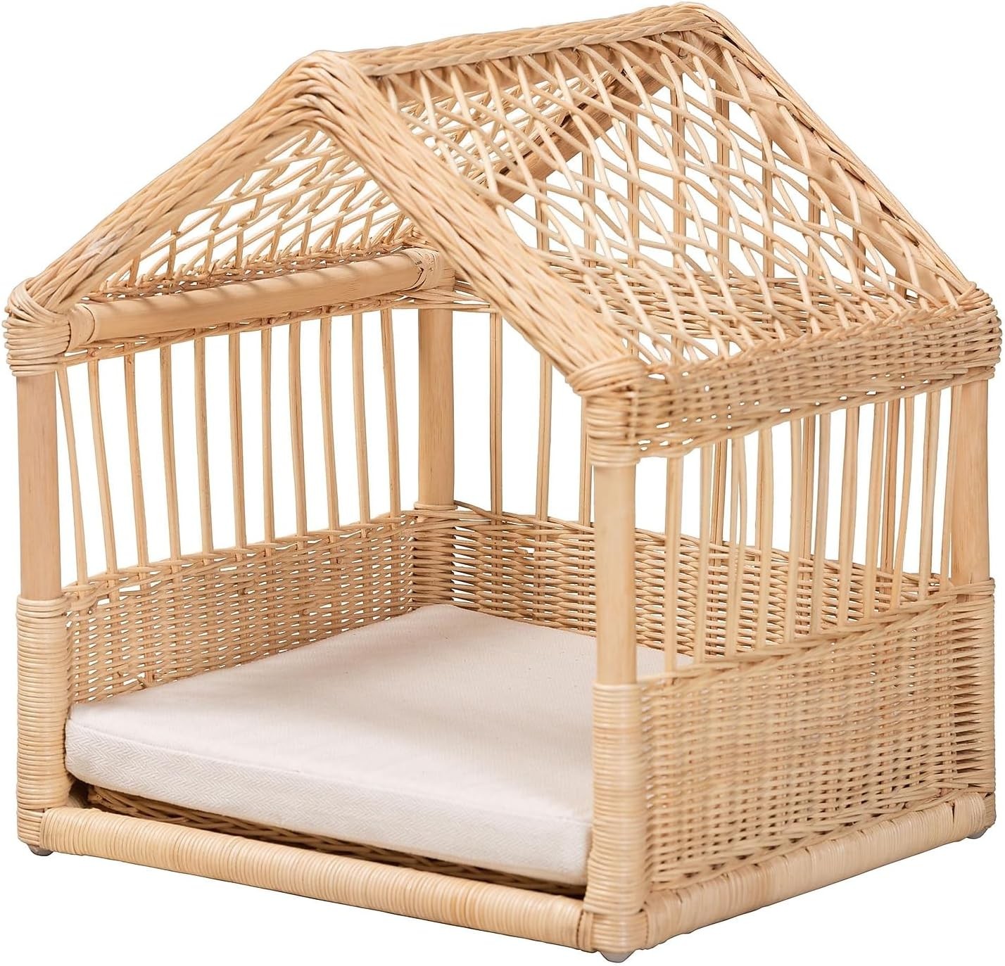 Baxton Studio Pieta Pet Bed,Natural Brown