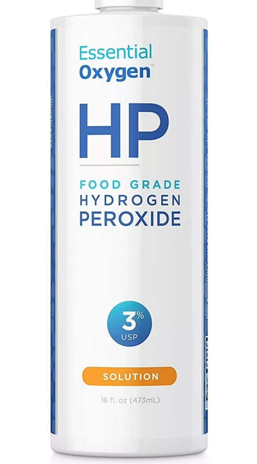 Essential Oxygen Food Grade Hydrogen Peroxide, Natural Cleaner, 3%, 16 Ounce