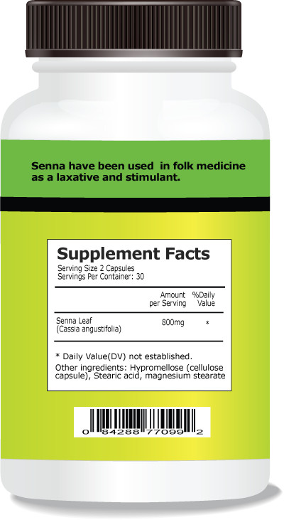 Senna Leaf, Help Increase Muscles in Intestines, Help Promote Bowel Movements