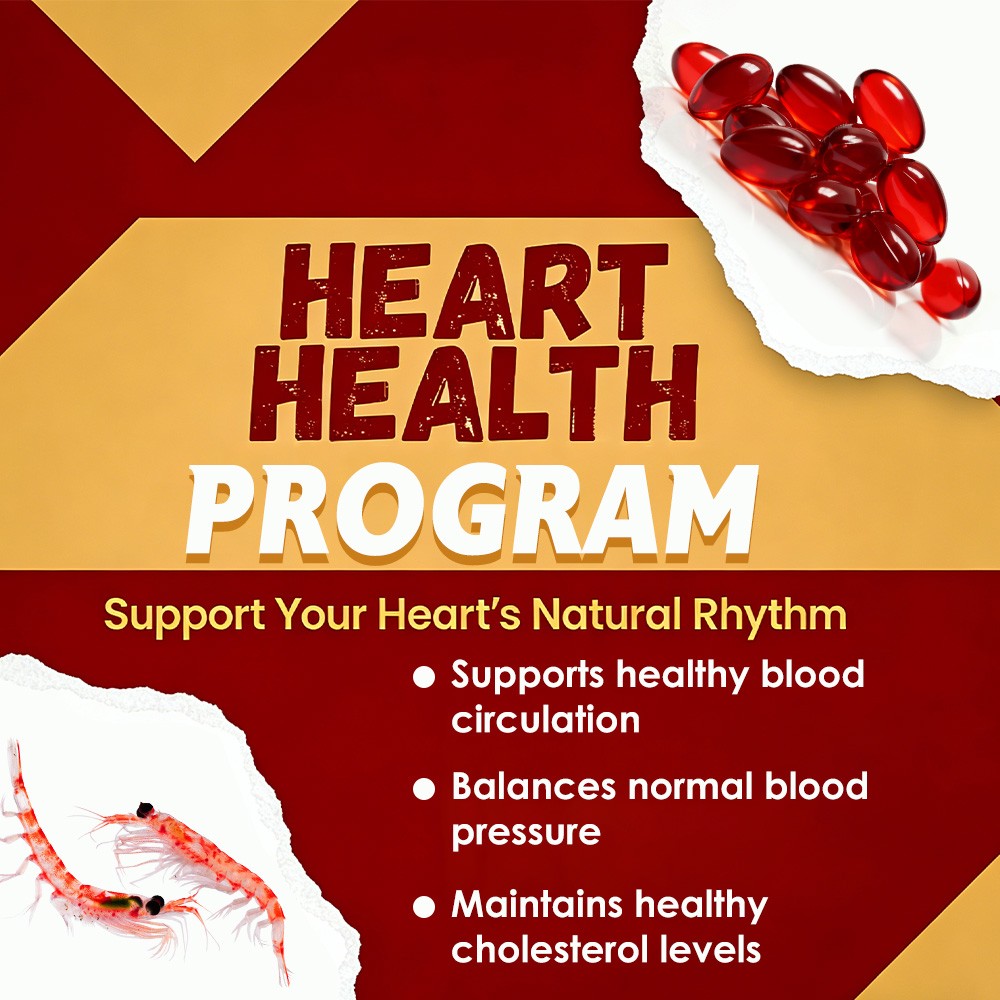 Krill Oil 1000mg-Omega-3 EPA DHA with Astaxanthin,Heart&Brain Health 30~120 Caps