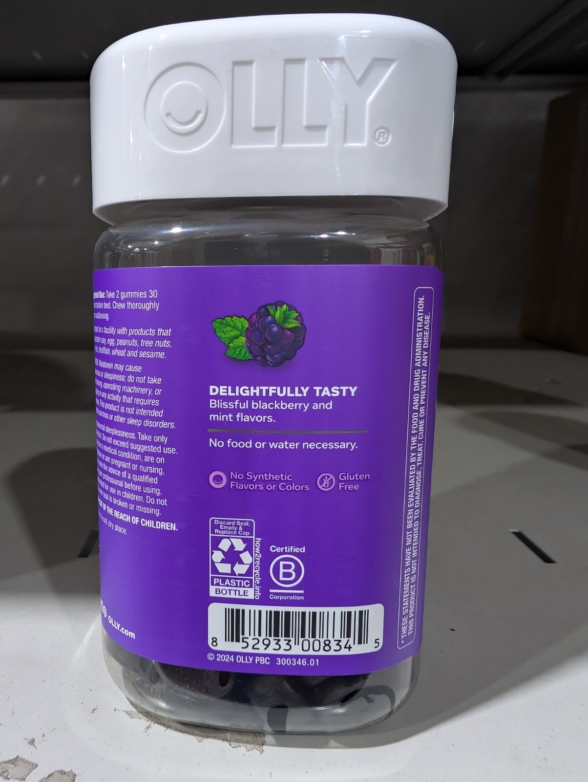 Olly Sleep Gummies 110ct Blackberry Flavor Free Shipping Exp 1/2026