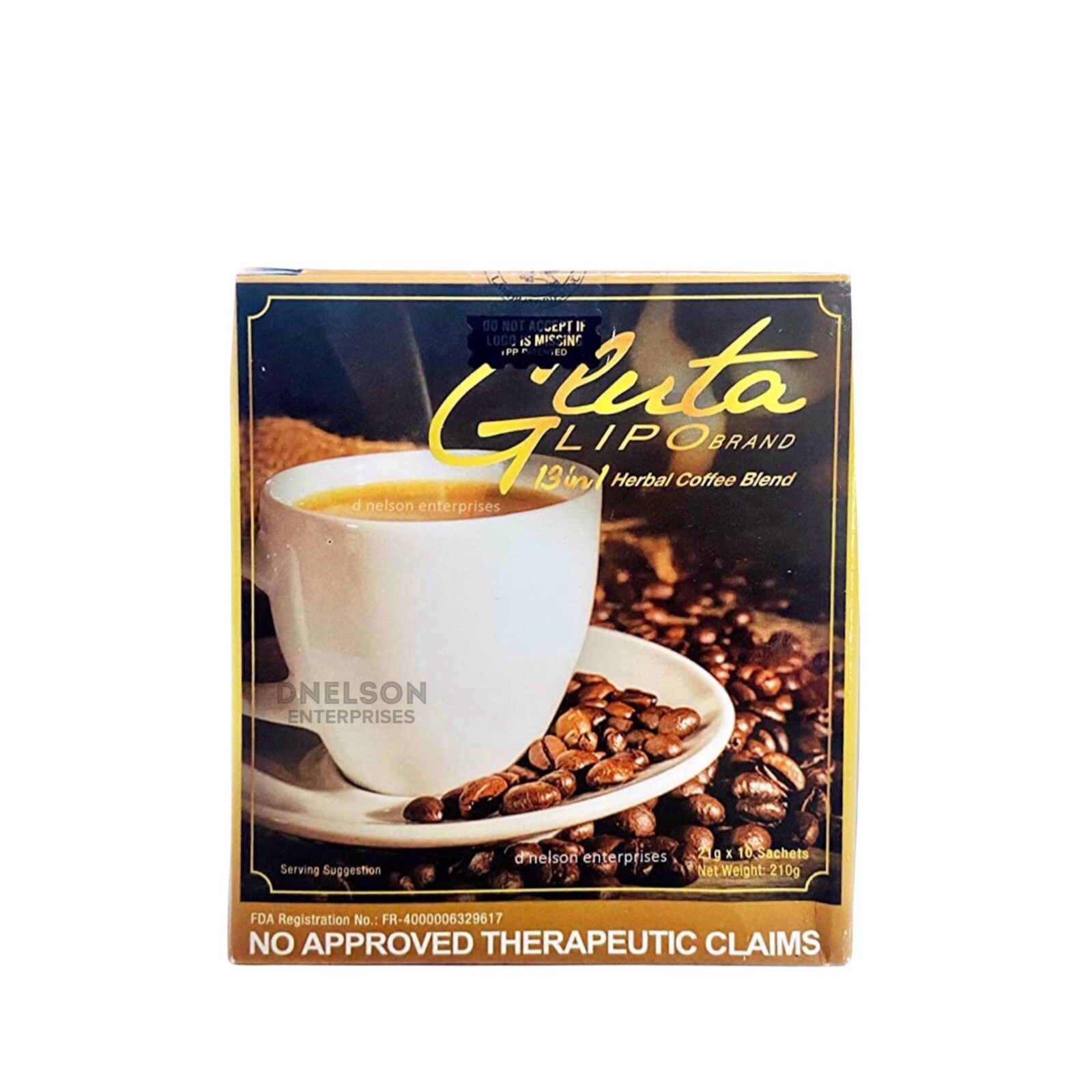 GlutaLipo 13 In 1 Detox Coffee Mix Drink 10x21g
