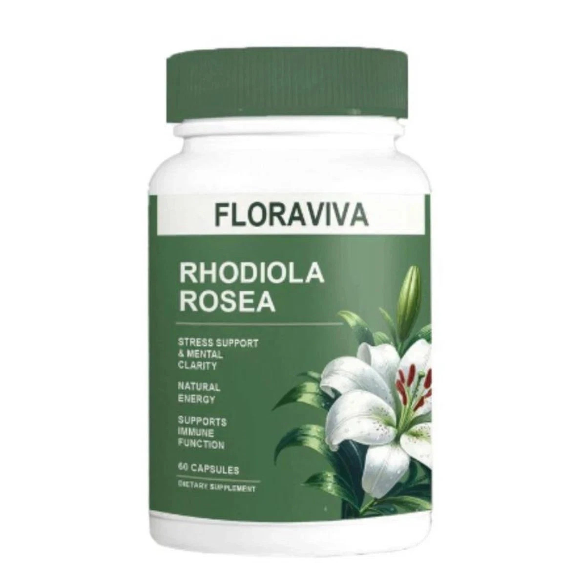 1-Pack Rhodiola Rosea Capsules – Floraviva for Energy, Focus, Mood