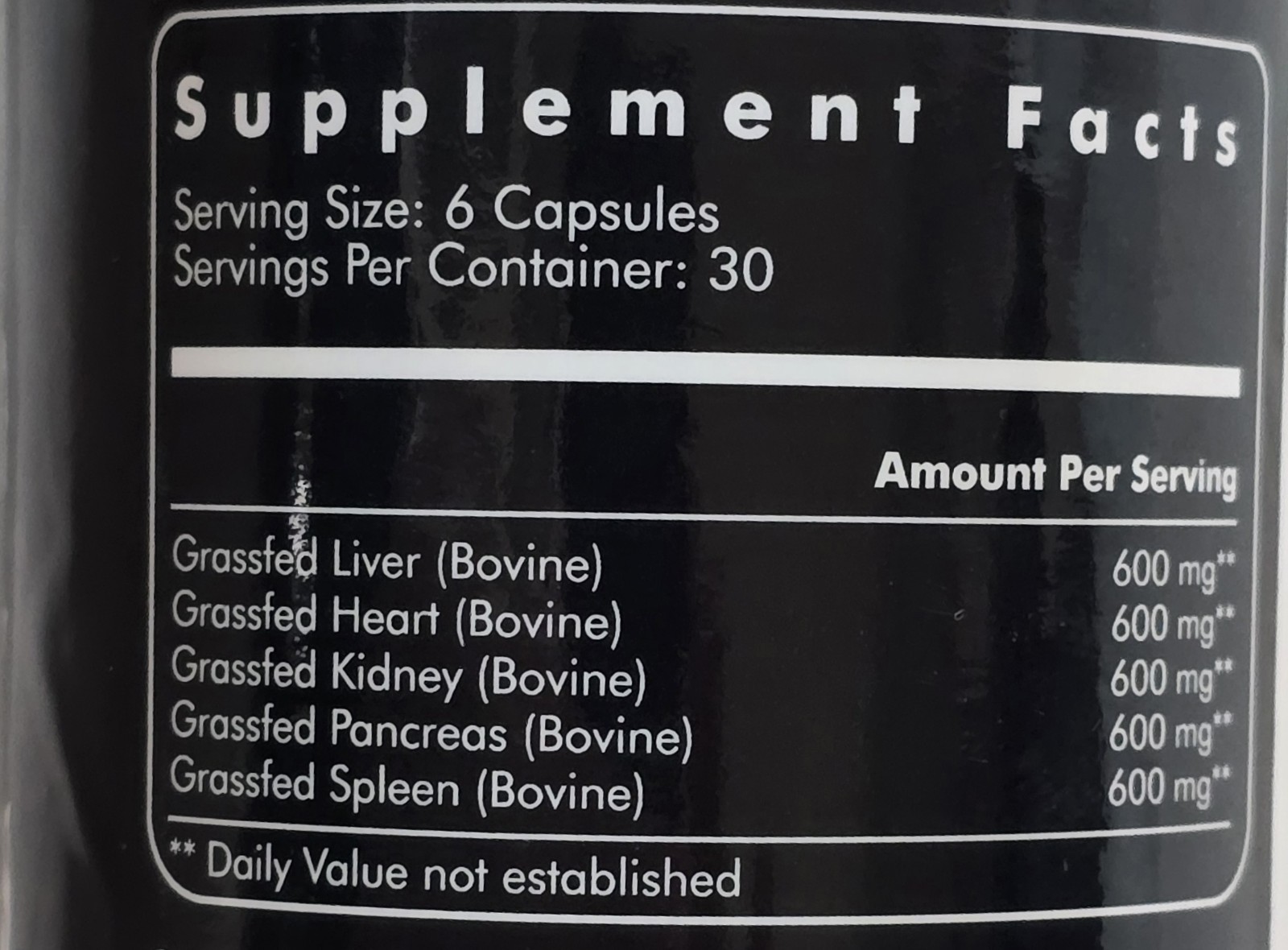 Ancestral Supplements Grass Fed Beef Organs 180 Capsules 500mg EA fast shipping.