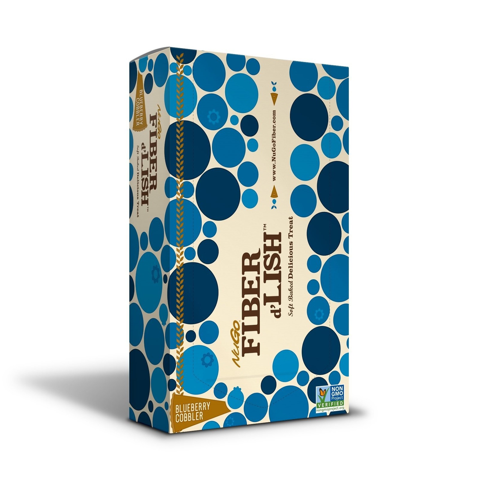 NuGo Fiber d’Lish Blueberry Cobbler, 12g High Fiber, Vegan, 150 Calories, 1.6…