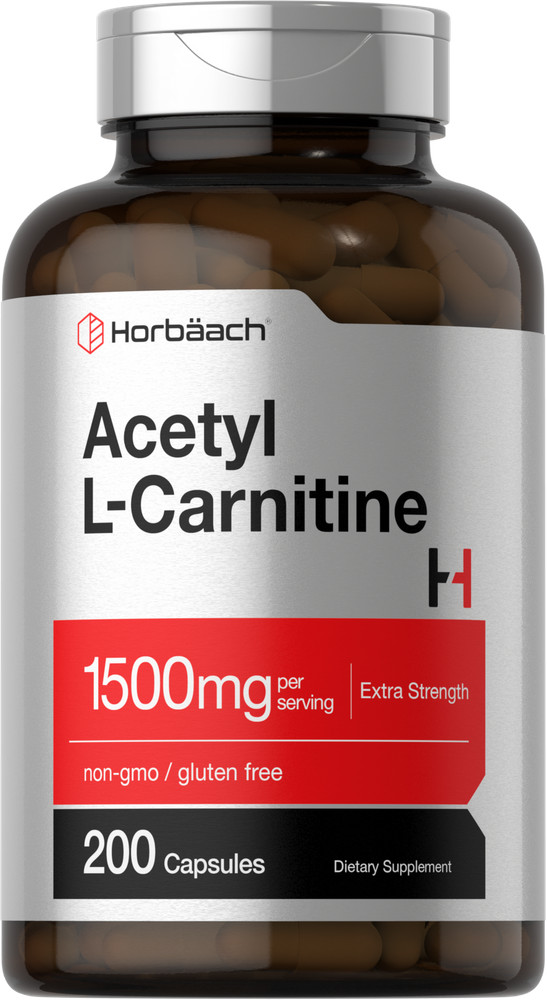 Acetyl L-Carnitine 1500mg | 200 Capsules | ALCAR | by Horbaach