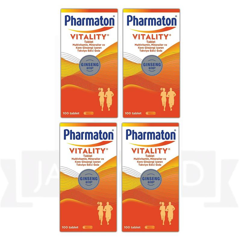 4 x Pharmaton Vitality Multivitamins & Minerals 100 Tablets – 4 PACK