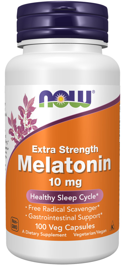 NOW Foods Melatonin 10 mg 100 Veg Caps 05/2028 EXP Gastrointestinol Support