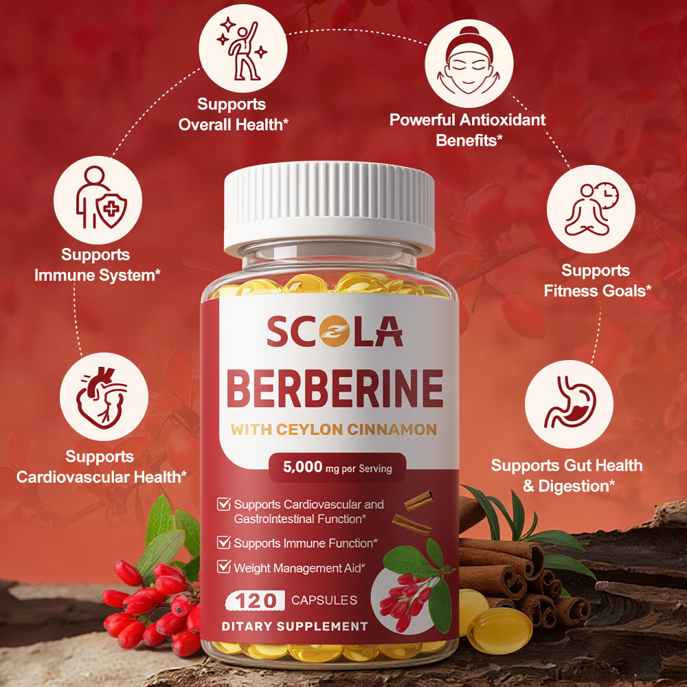 2Packs Berberine 5000mg High Absorption For Blood Sugar Immune 4 Months Supply ﻿