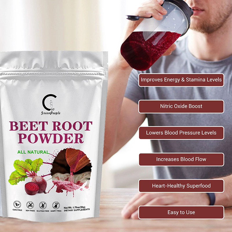 1~6 Packs Organic Beet Root Powder Non GMO Beta Vulgaris Nitric Oxide Boost