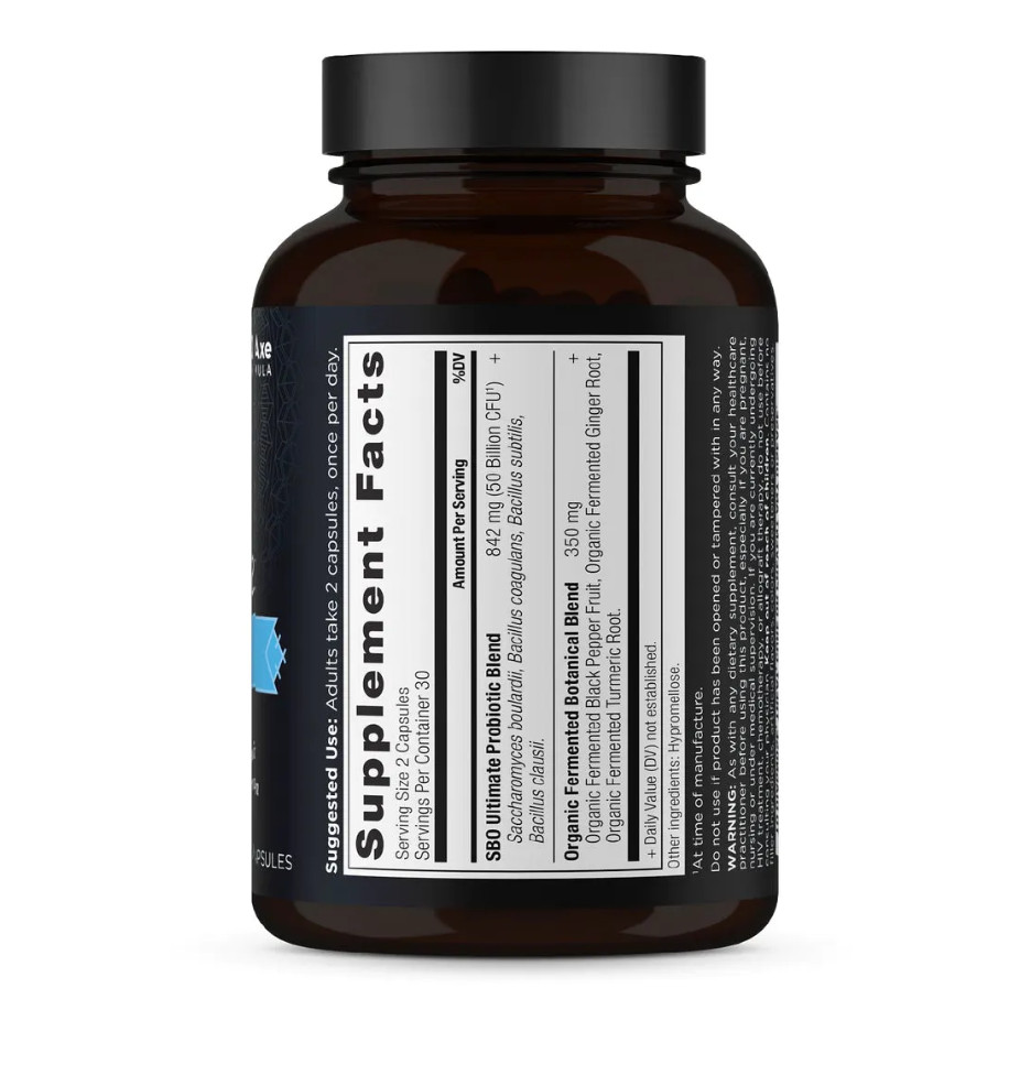Ancient Nutrition SBO Probiotics Ultimate 50 Billion CFU 60 Caps Best by 11/2025