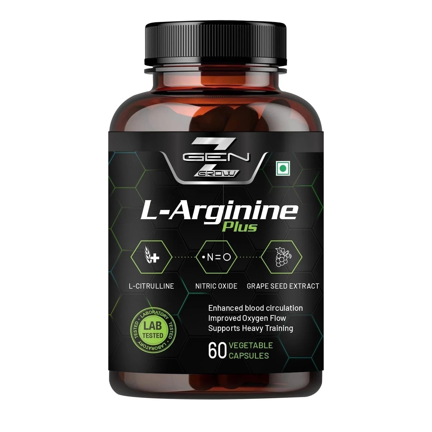 GenZ grow L Arginine Plus Supplement 1600 MG – 60 Capsules T642