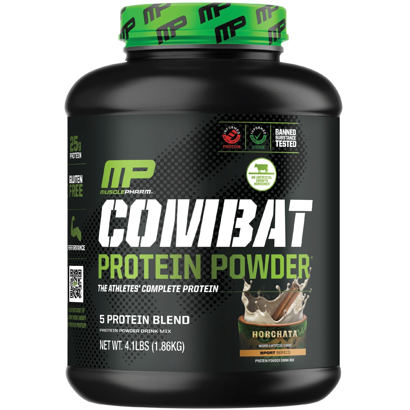 MusclePharm Combat Protein Powder – 4 lb, 52 Servings, Horchata Flavor