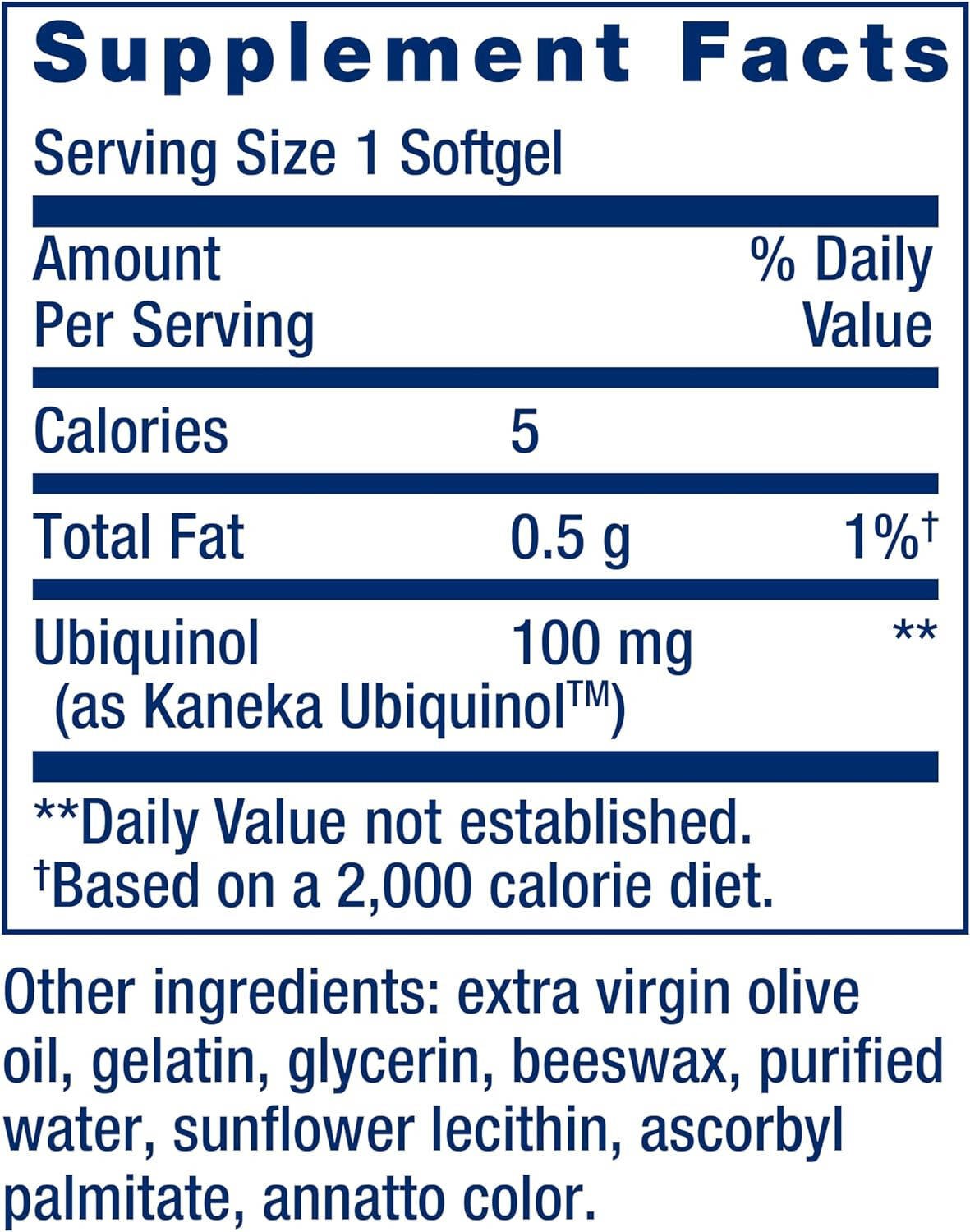 LIFE EXTENSION SUPER UBIQUINOL CoQ10 100mg 60 SoftGel