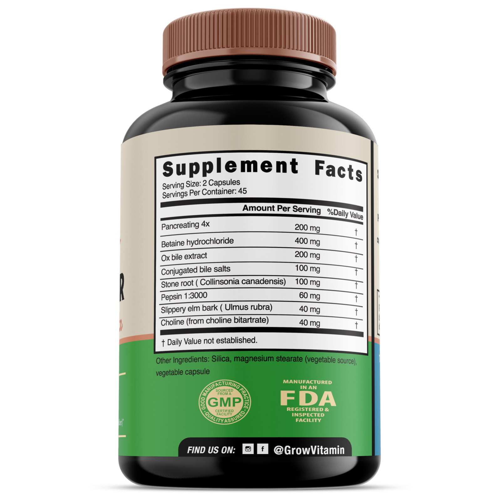 Digestive Enzymes / Reduce Bloating Indigestion & Abdominal Swelling -90 CAPSULE