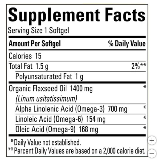 Nature Made Flaxseed Oil 1400mg 300 Softgels Omega 3 ALA Supplement Exp-05/2027