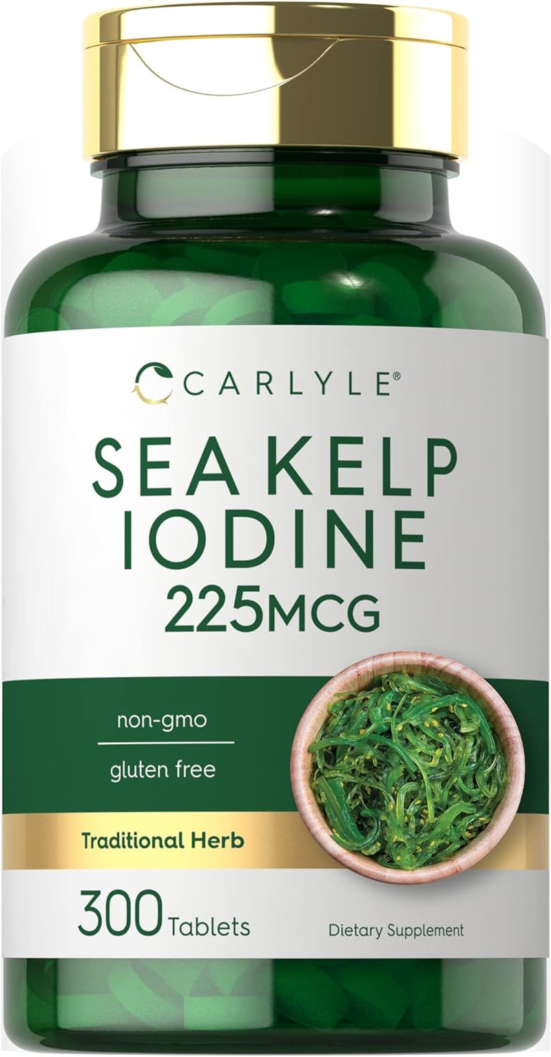 Carlyle Sea Kelp Iodine Supplement | 225Mcg | 300 Tablets | Traditional Herb Sup
