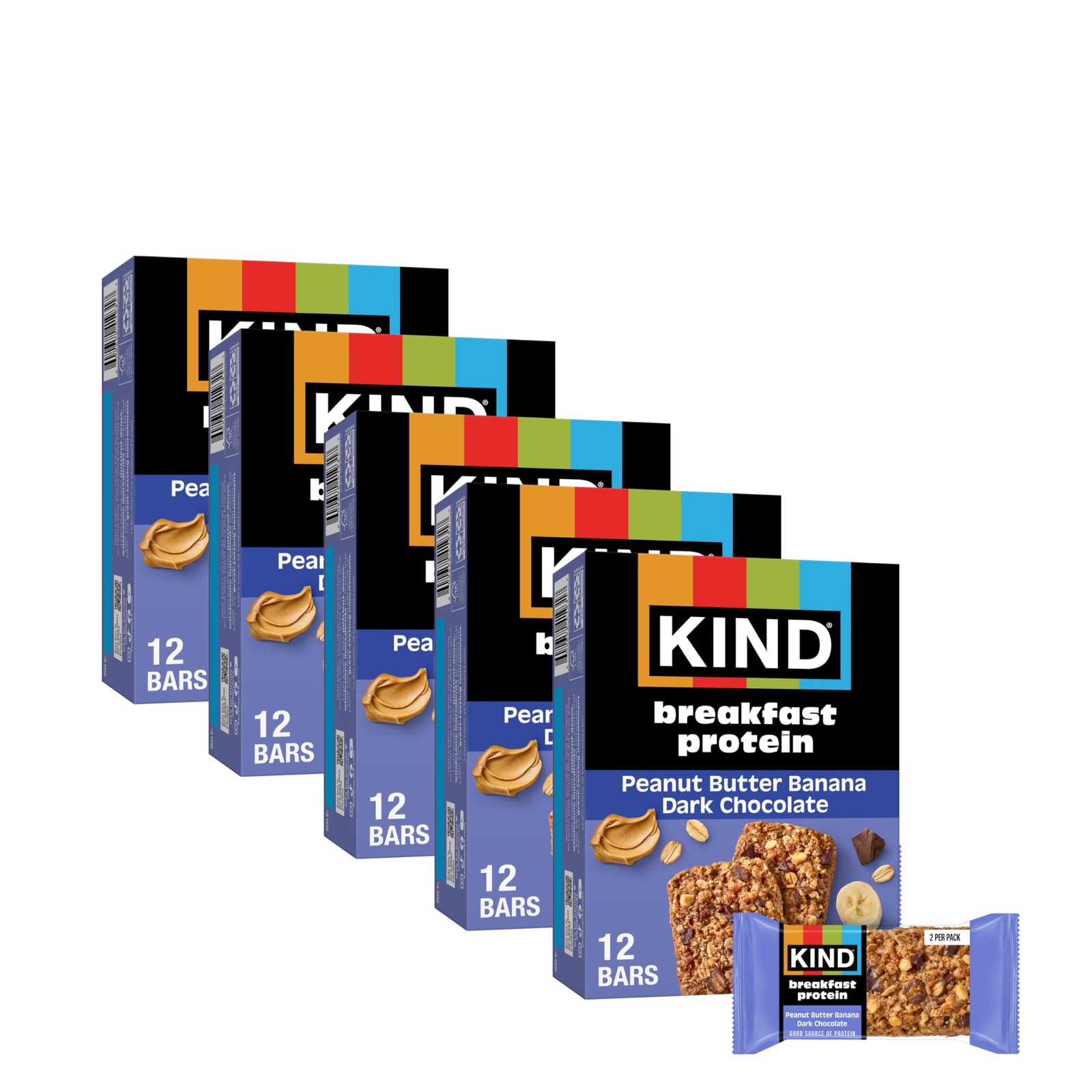 KIND Breakfast Protein Bars, Peanut Butter Banana Dark Chocolate, Gluten Free…