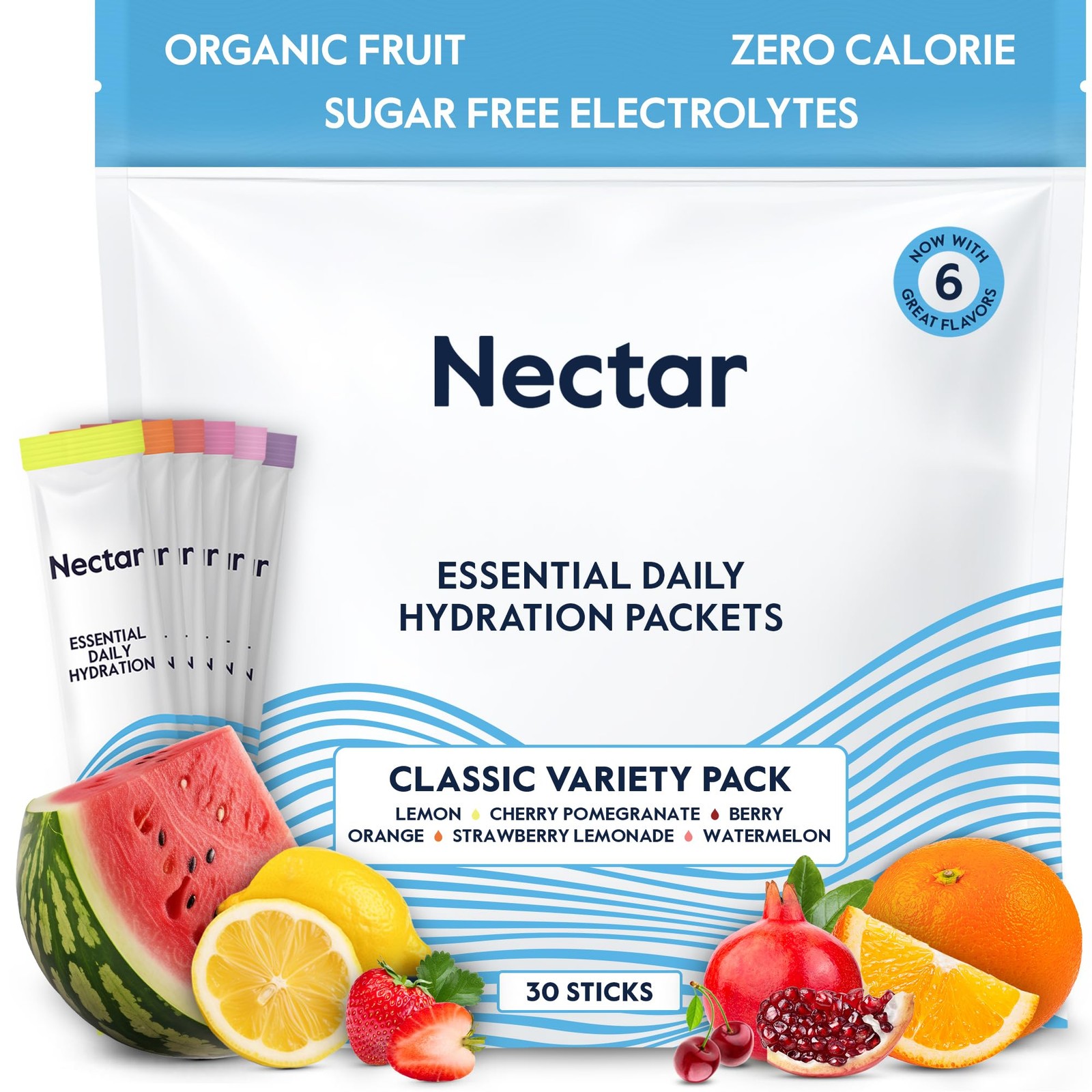 Nectar Hydration Packets – Electrolytes Powder 30 Servings (Pack of 1)