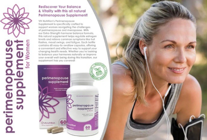 VH Nutrition Perimenopause Supplement for Women Menopause Support Herbal 60ct