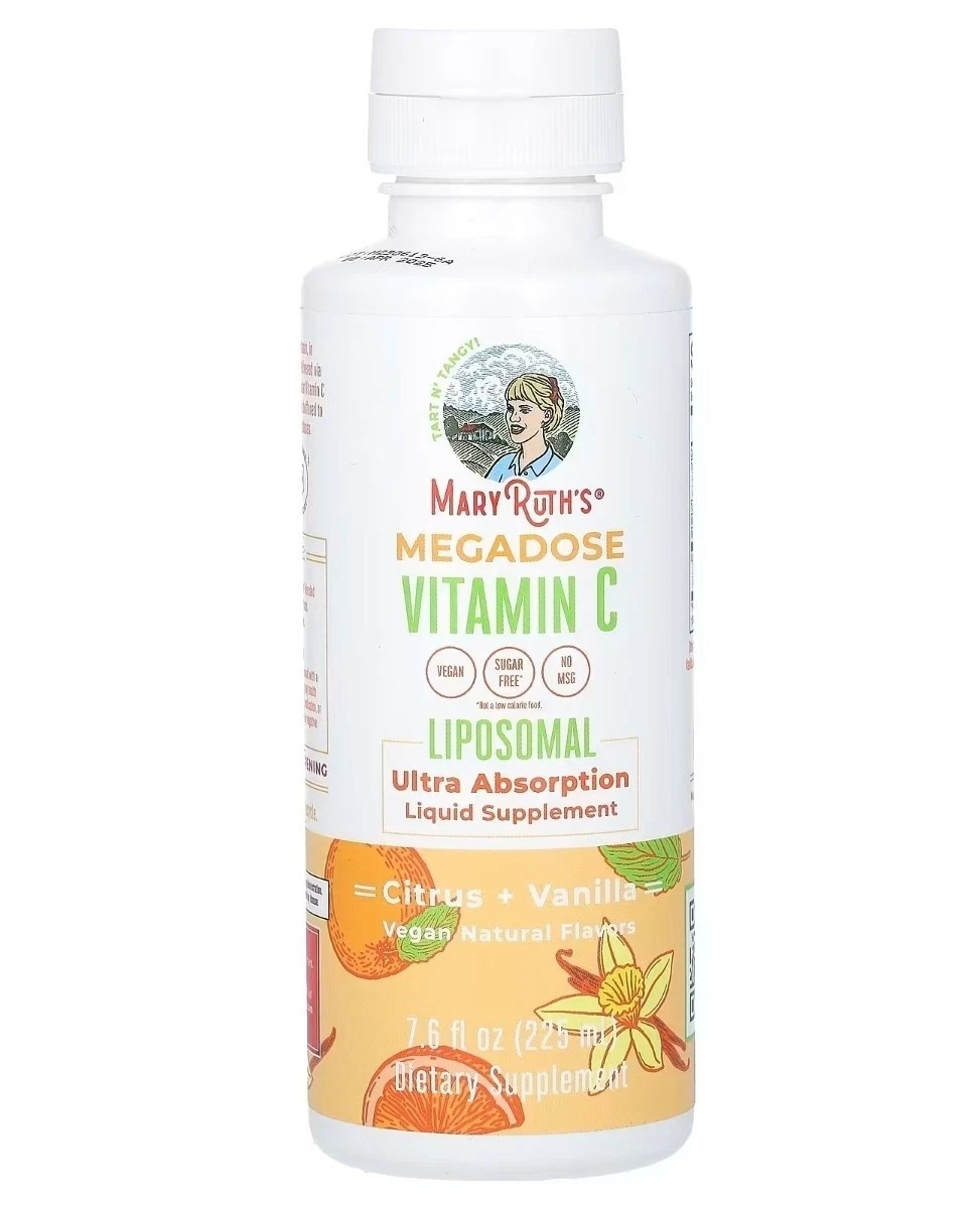 New Mary Ruth’s Megadose Vitamin c Liposomal Citrus +Vanilla 7.6 Fl Oz (225 mL)