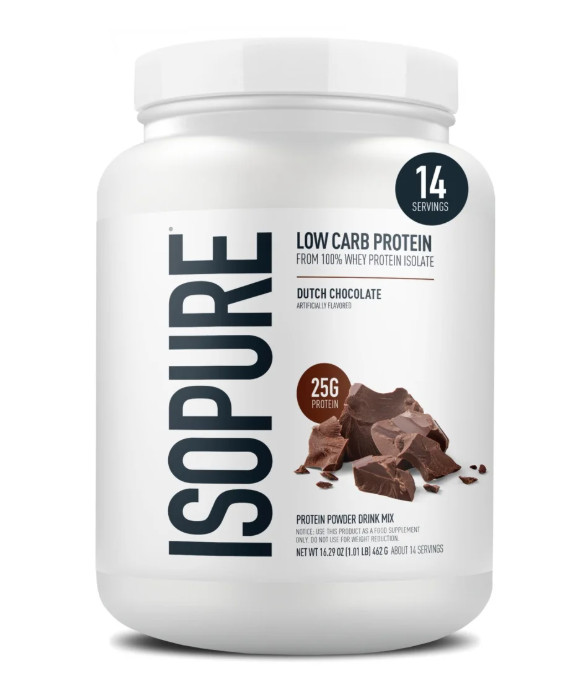 Isopure Low Carb 100% Whey Protein Isolate, Chocolate, 14 Servings