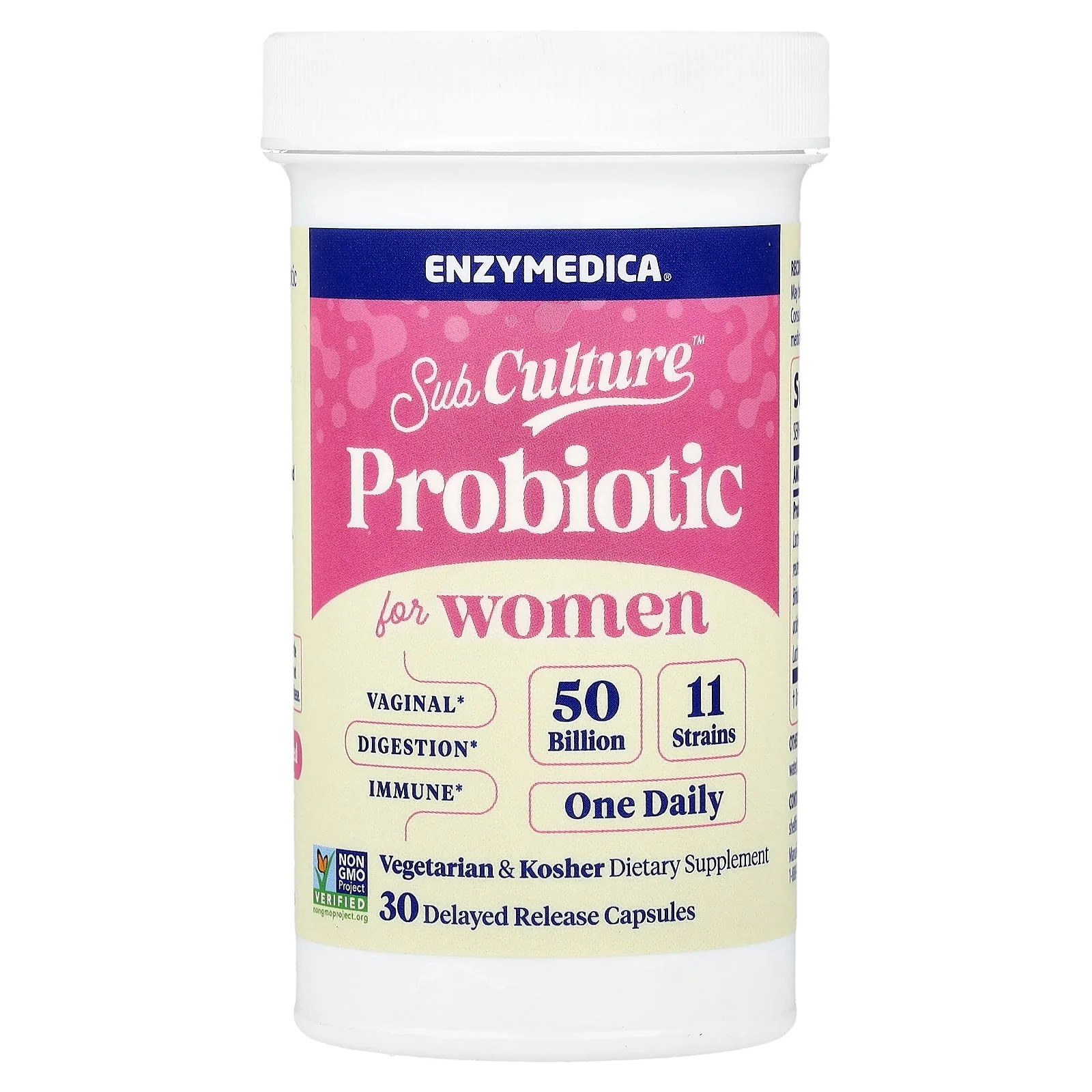 2 X Enzymedica, SubCulture� Probiotic For Women, 50 Billion, 30 Delayed Release