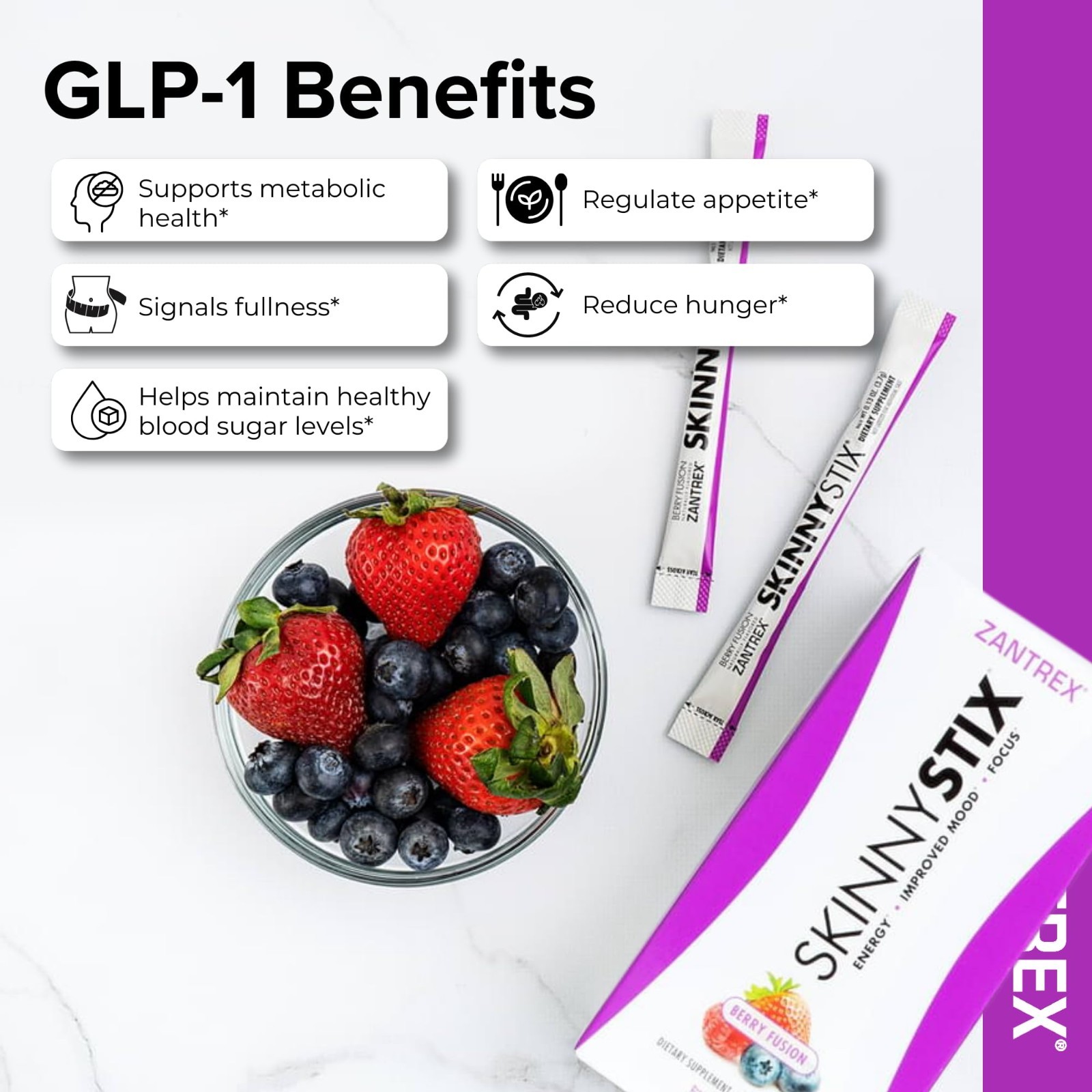 Energy Powder for Weight Loss – Appetite Suppressant, Mood Booster, 30 Stix, Ber