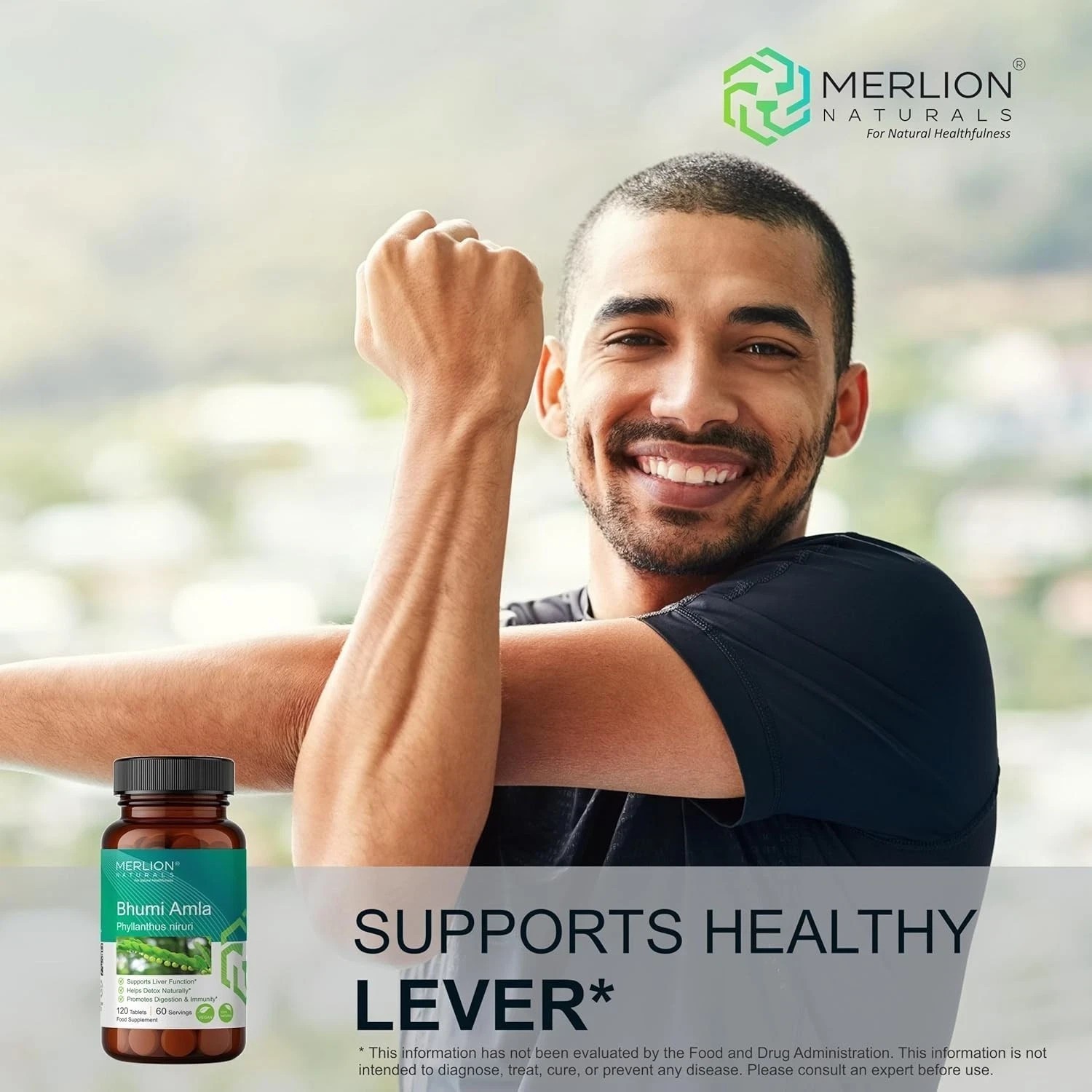 Merlion Naturals Bhumi Amla Tablets, Phyllanthus niruri, 500mg (120 Tablets) J43