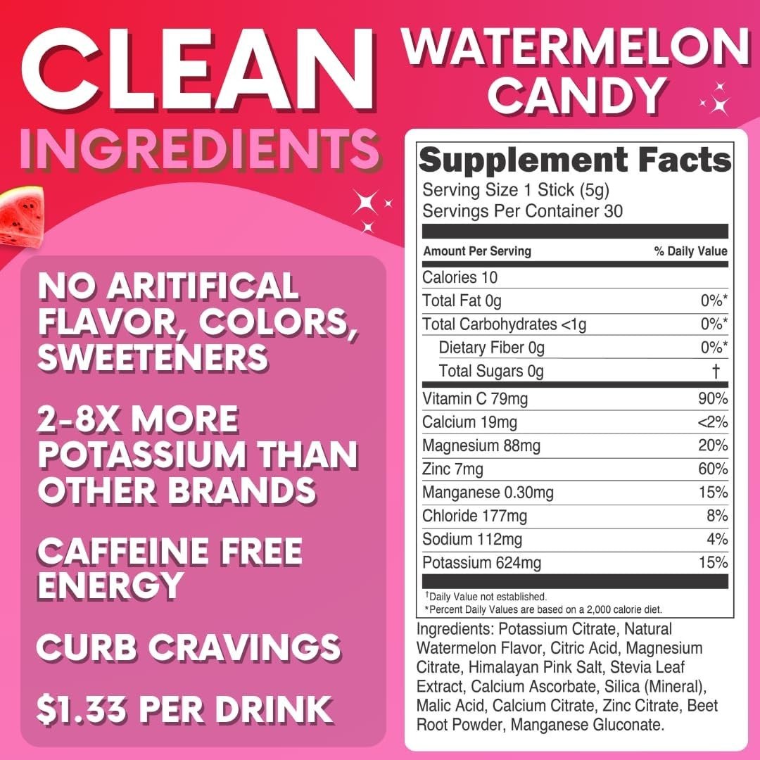 Electrolytes Drink Mix – Caffeine-Free Energy, 30 Servings