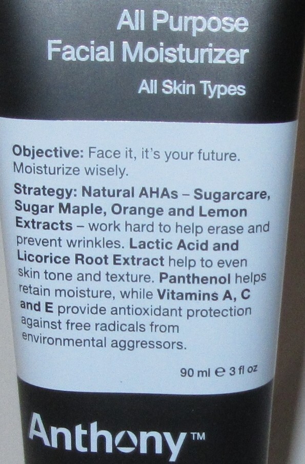 Anthony All Purpose Facial Moisturizer, 3 Fl Oz, Contains Natural AHA’s – Sealed