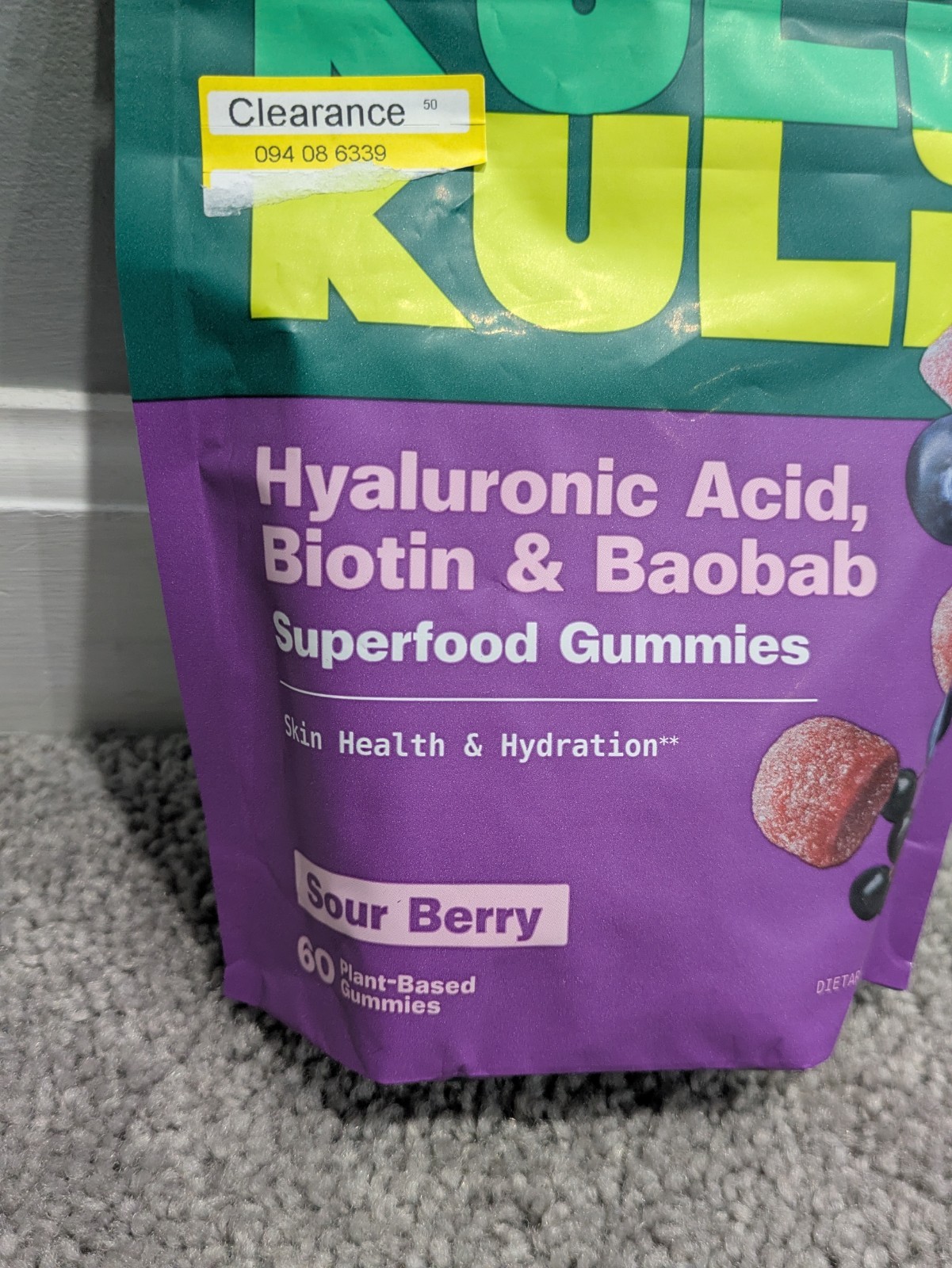 Kuli Kuli Superfood Gummies Berry Beautiful Sour Berry 60 Ct Exp 12/2026 Plant