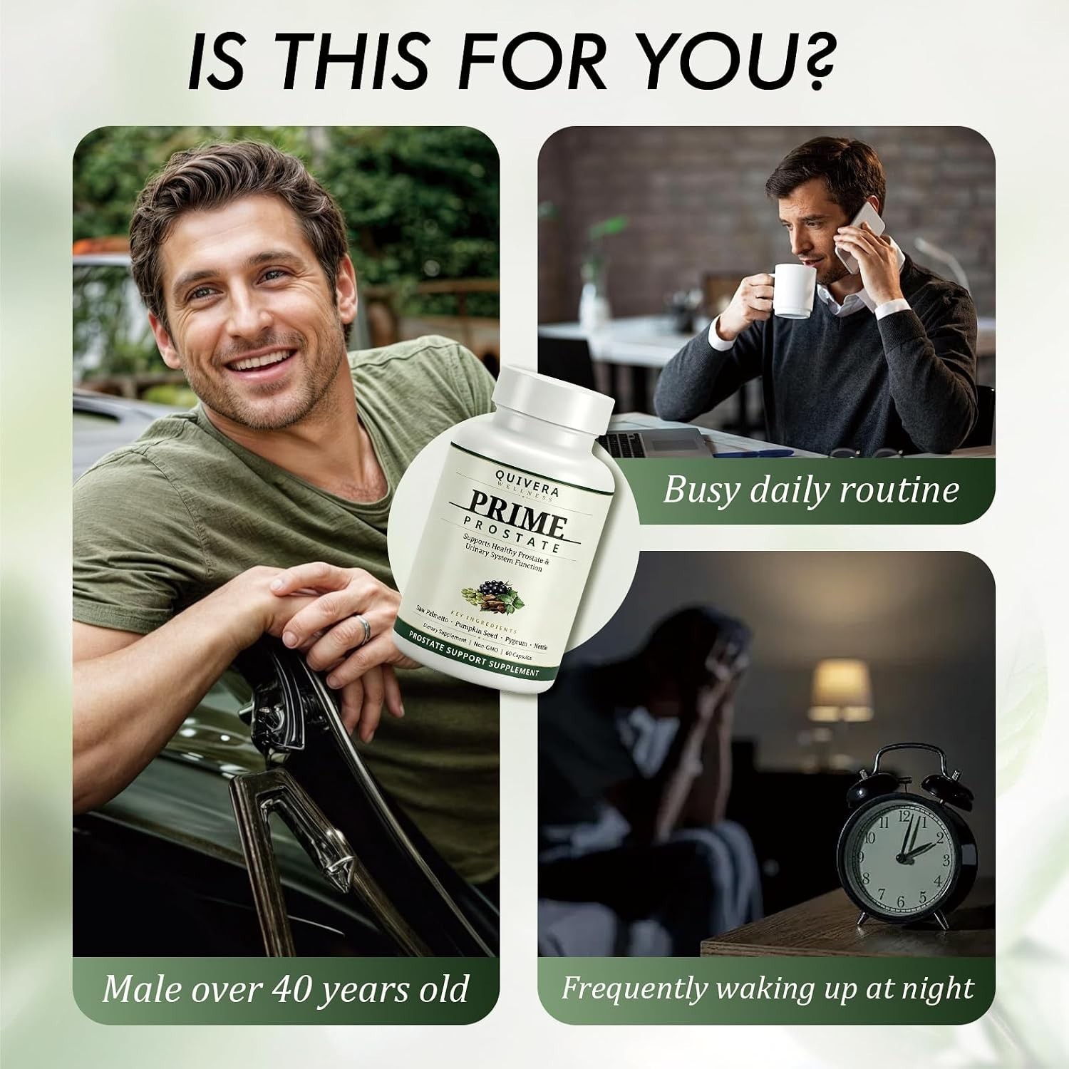 Prime Prostate Bladder Support Supplement for Men Pygeum Saw Palmetto Lycopene